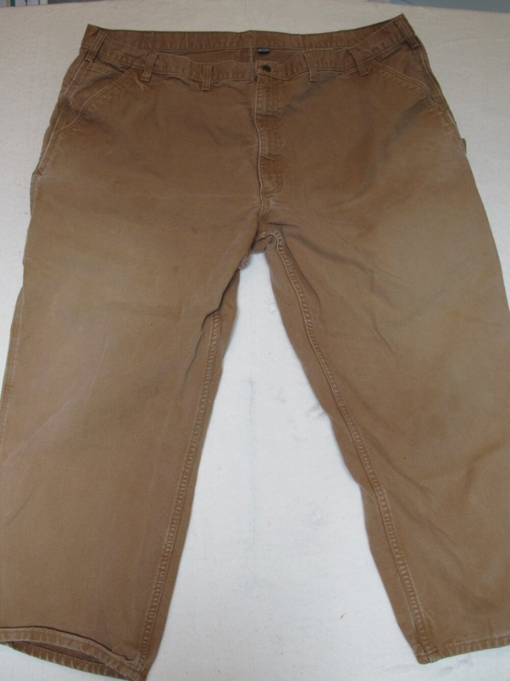Carhartt Men's Loose Straight Washed Duck Dungaree - Brown - Size 52x30 (60)